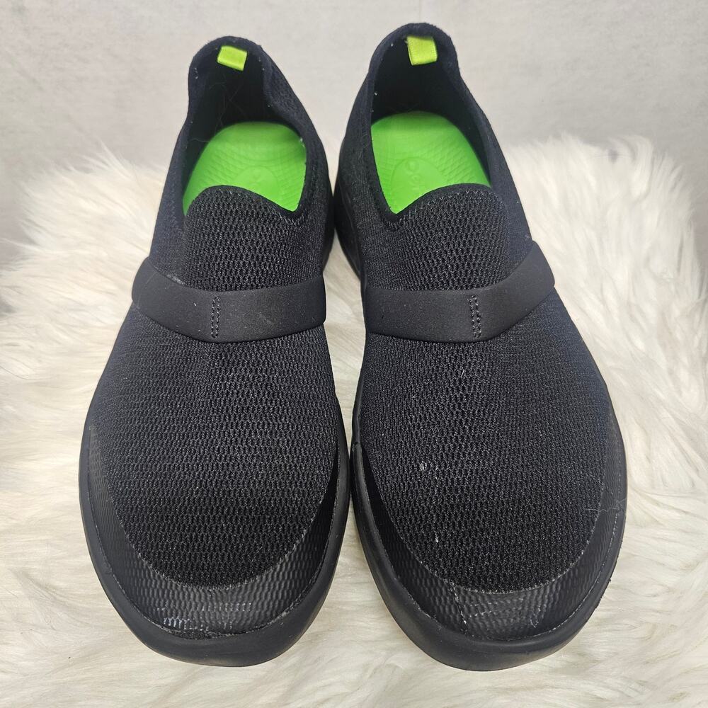 Oofos OOmg Low Shoes Slip On Black Lightweight Recovery Mesh Women size 8.5